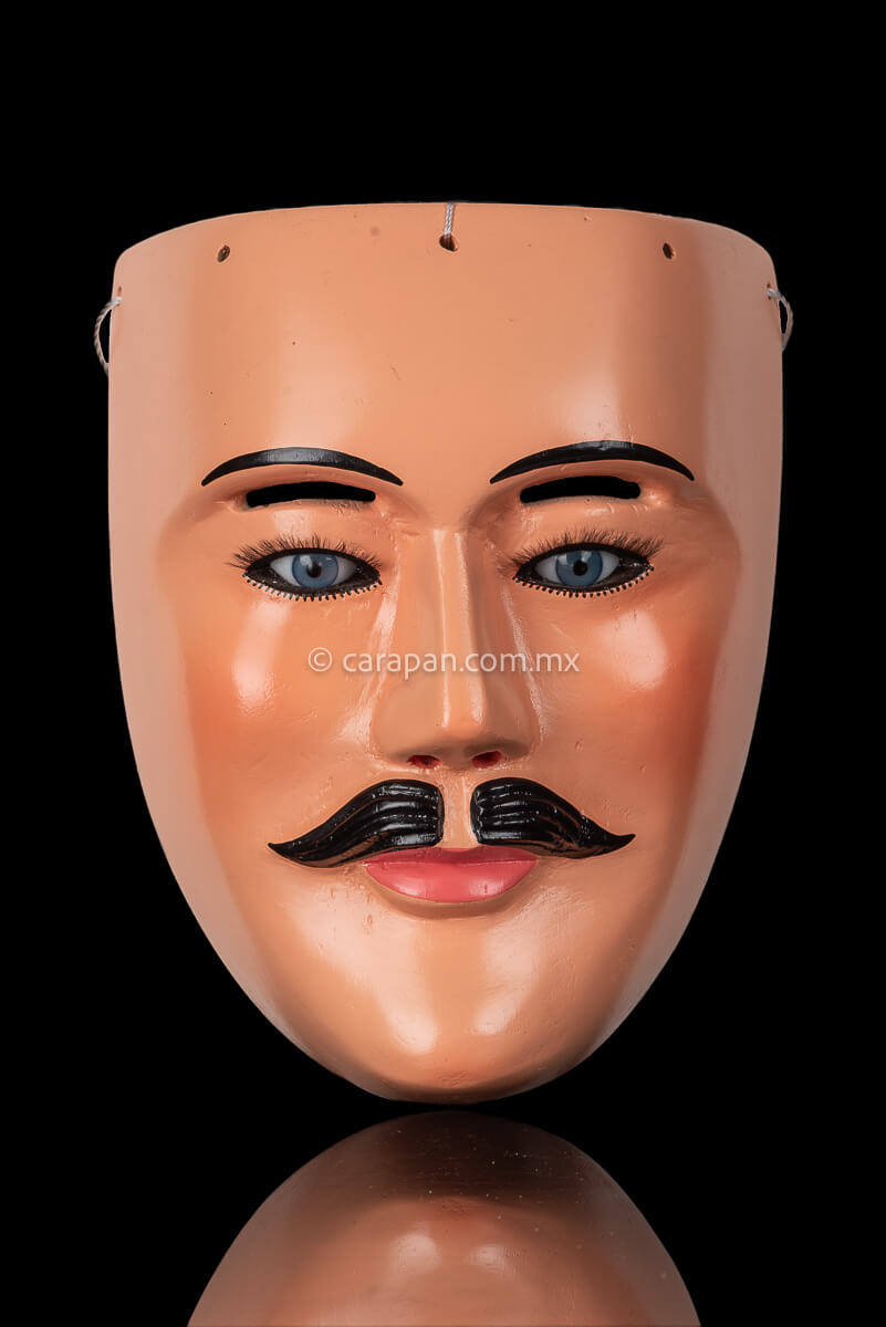 Mexican Dance Mask Man with Moustache