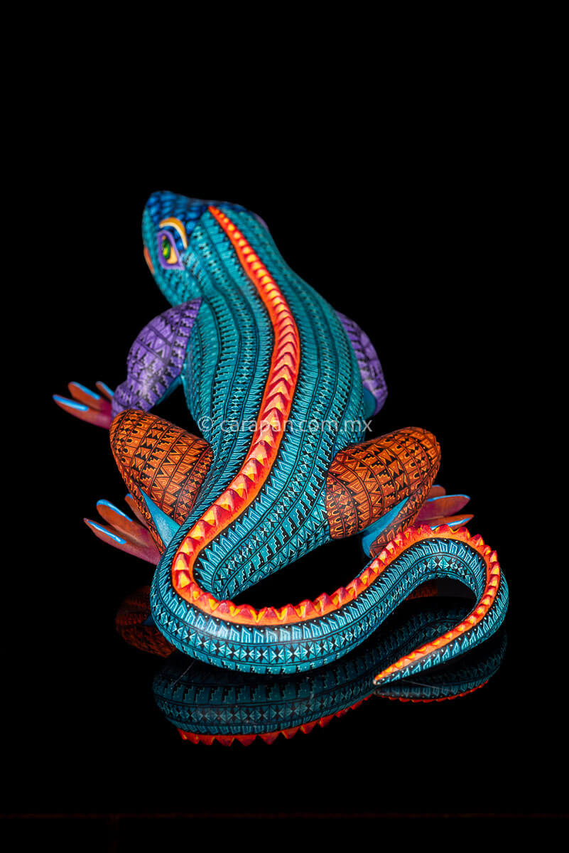 Lizard Wood Carving from Oaxaca