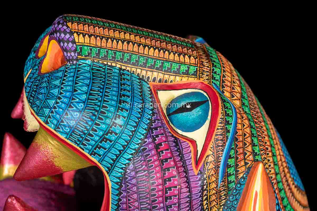 Jaguar Head Alebrije Oaxacan Wood Carving