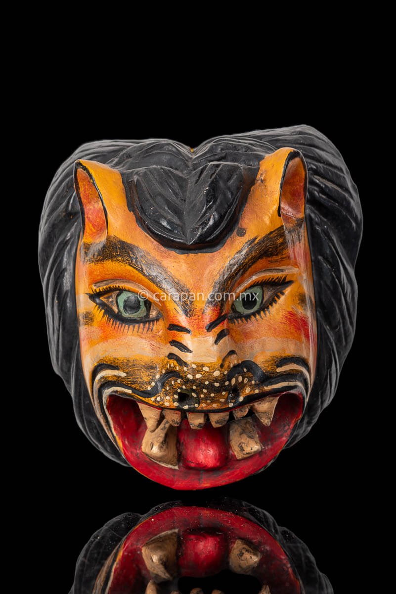 Jaguar-Lion Mask Woodcarving