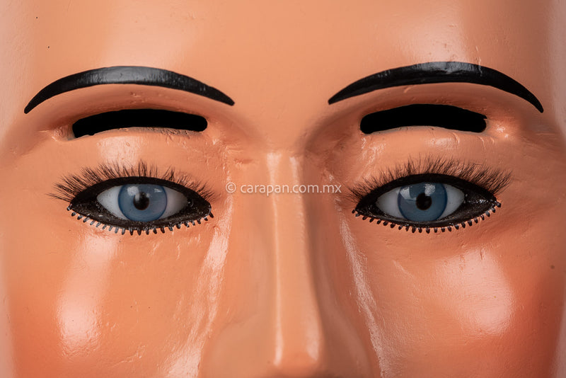 Kurpite Dance Mask Man with Mustache and Blue eyes