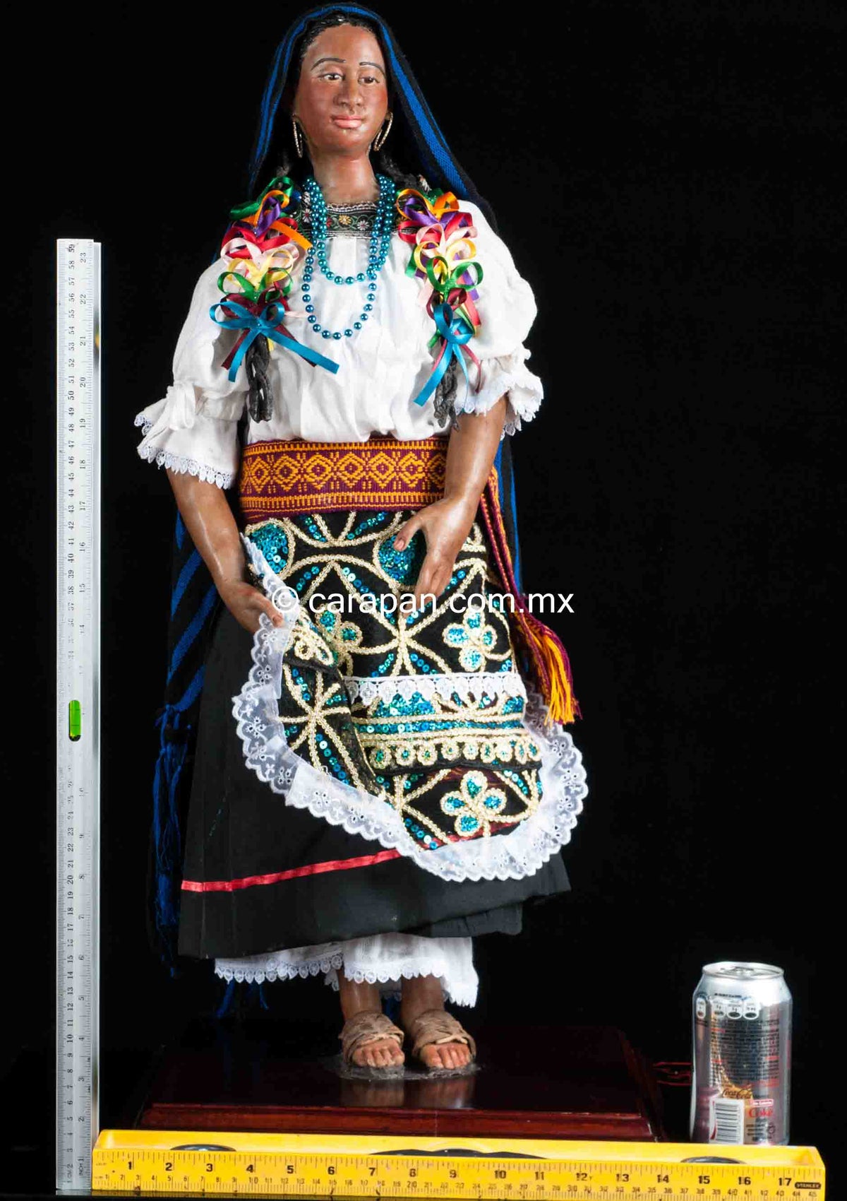 Mexican Wax Sculpture of Purepecha Indigenous Woman