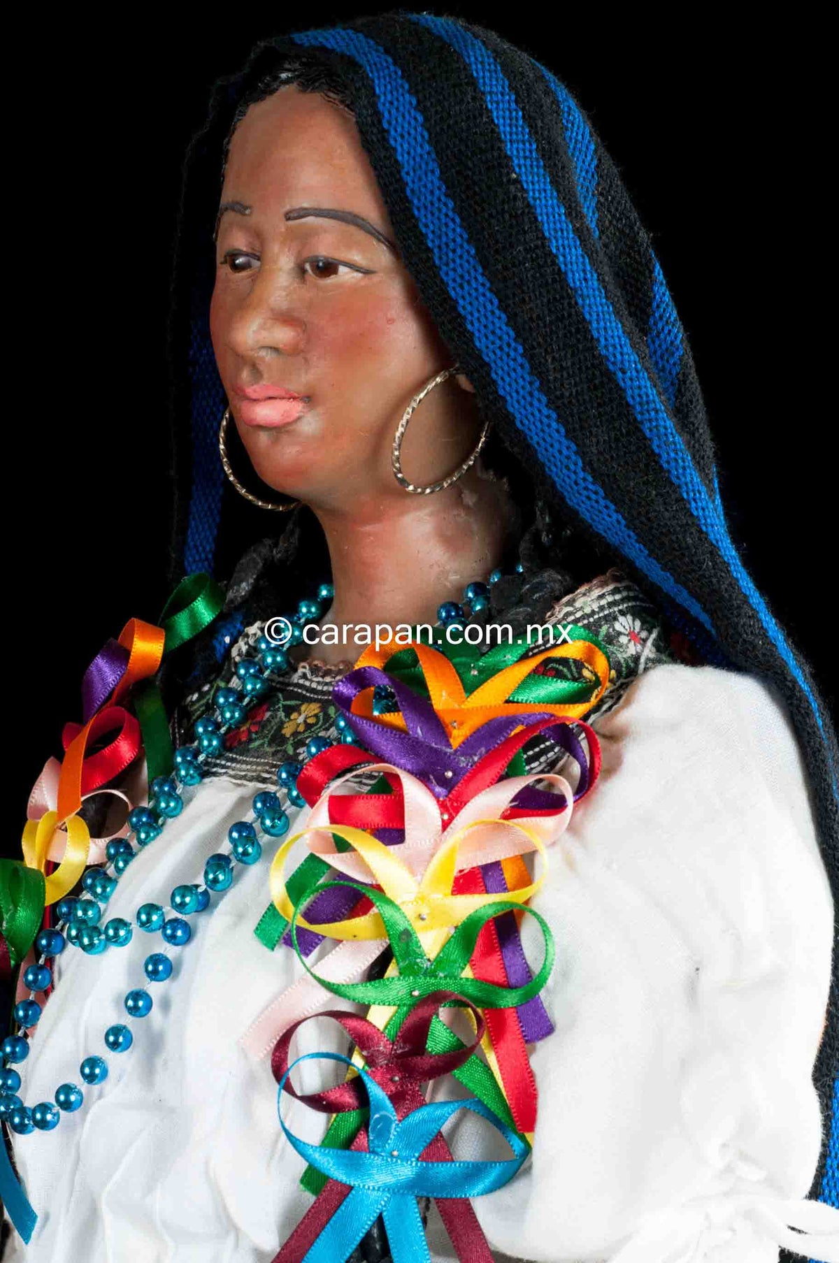 Mexican Wax Sculpture of Purepecha Indigenous Woman