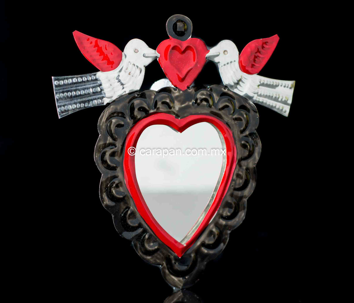 Tin heart from Oaxaca Mexico