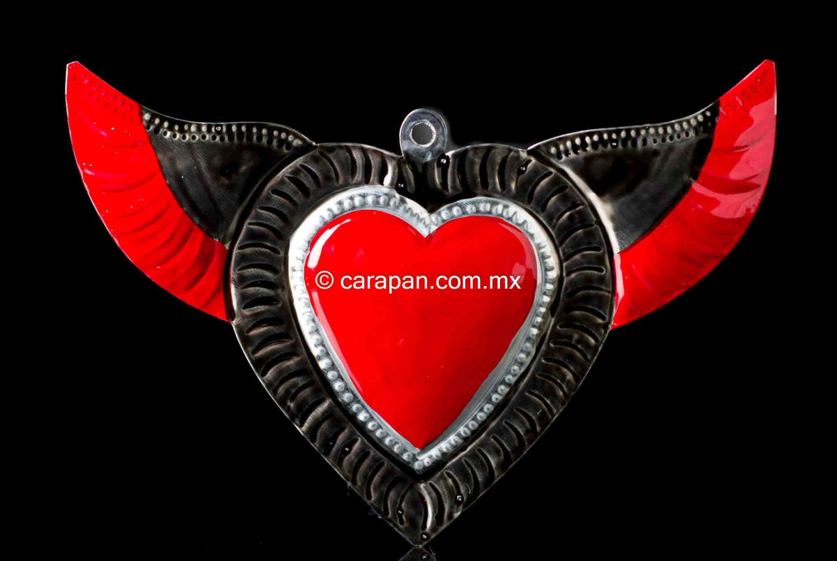 Tin heart from Oaxaca Mexico