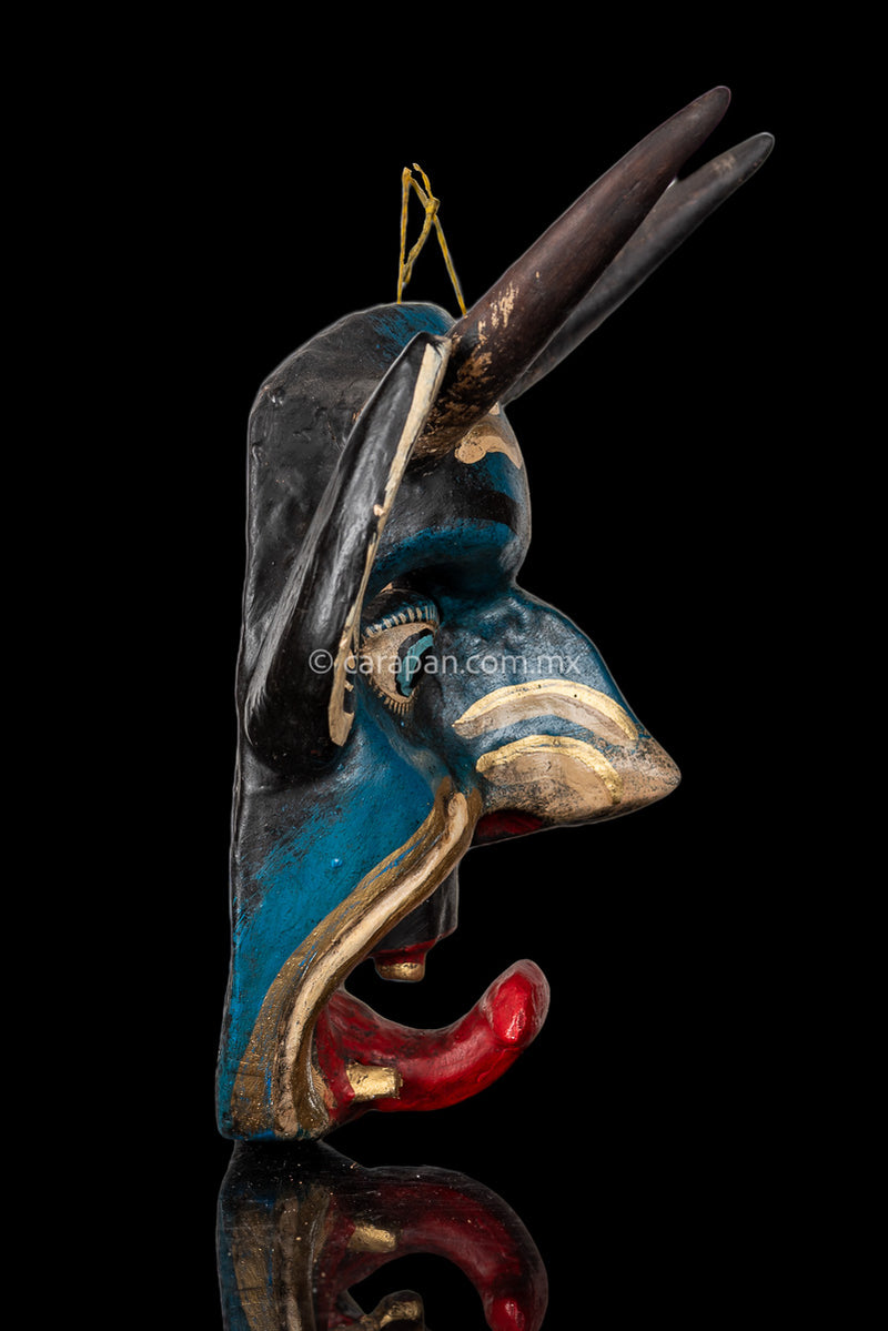 Mexican Devil Mask in Blue