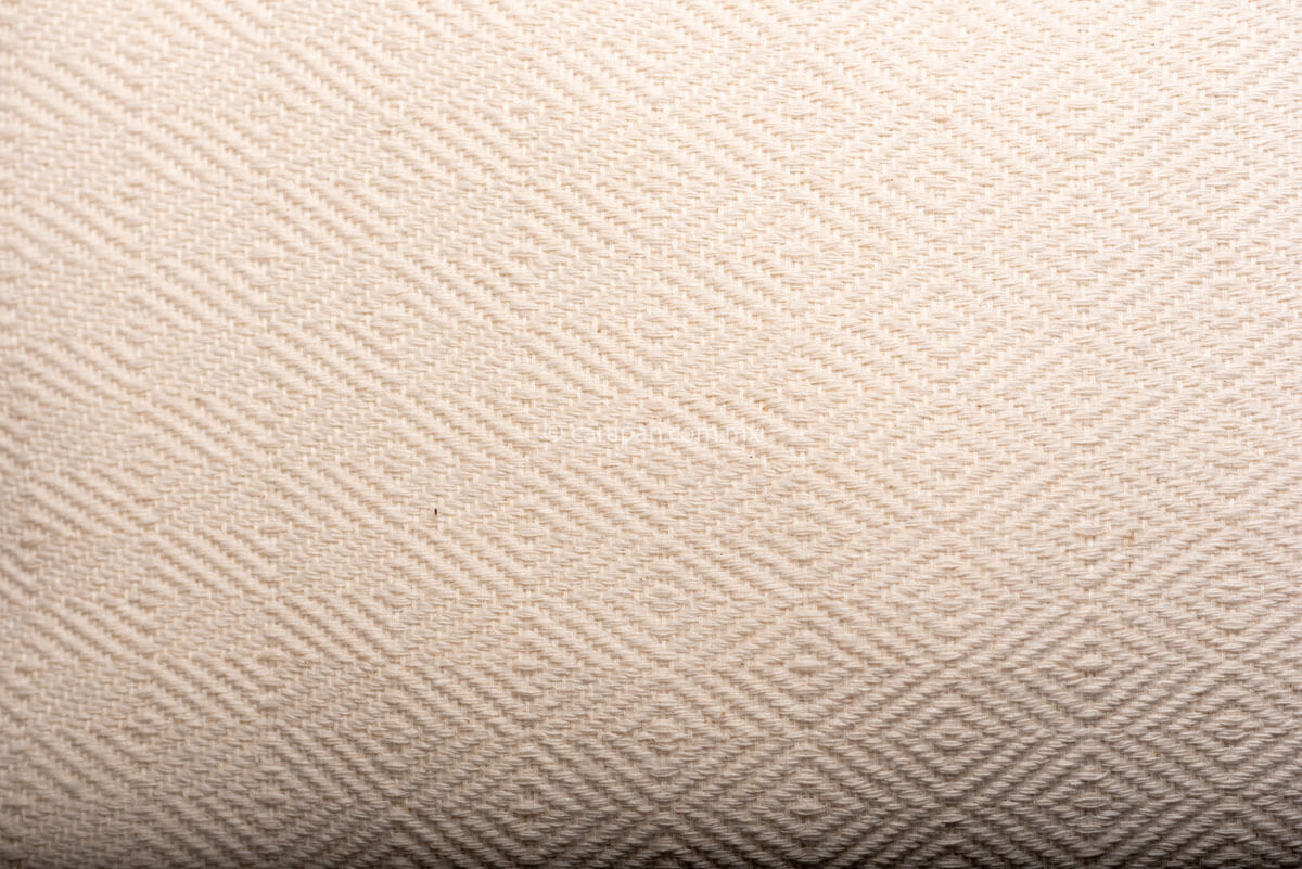 Set of 2 raw cotton rectangular cushion covers with diamonds pattern