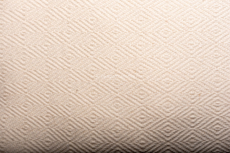 Set of 2 raw cotton rectangular cushion covers with diamonds pattern