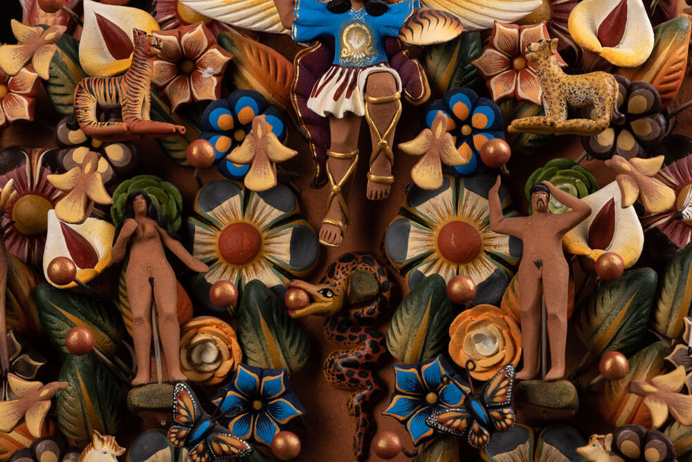 Adam-and-Eve-Mexican-Tree-of-Life-Metepec-Pottery