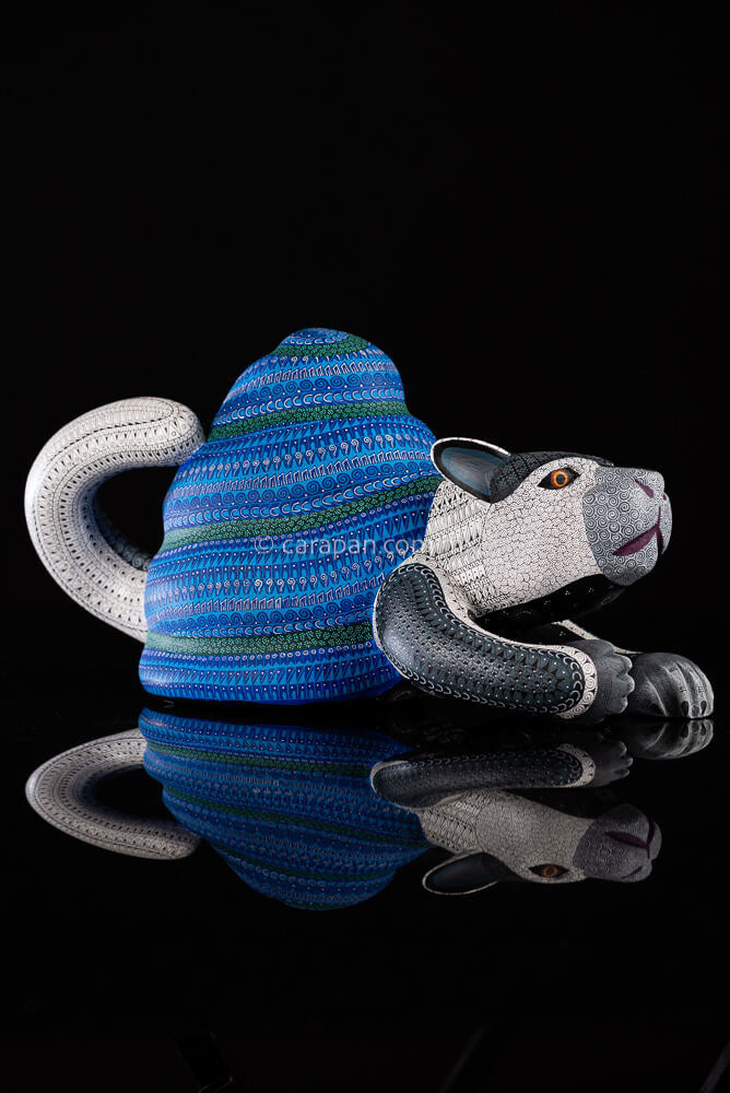 Cat Snail Alebrije Oaxacan Wood Carving