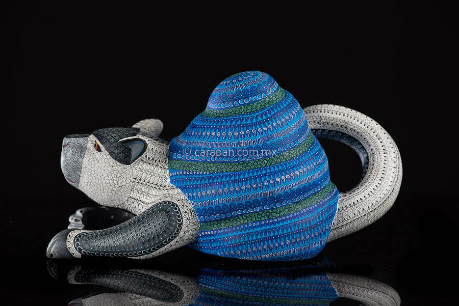 Cat Snail Alebrije Oaxacan Wood Carving