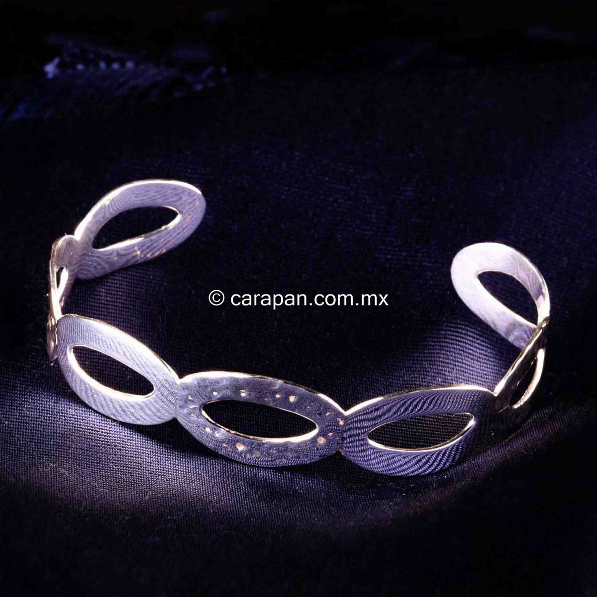 Cuff openwork sterling silver bracelet