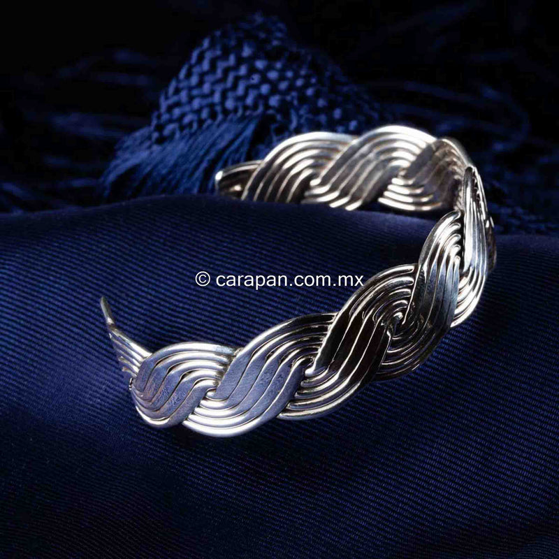 Braided Silver Bracelet Mexican Sterling Silver