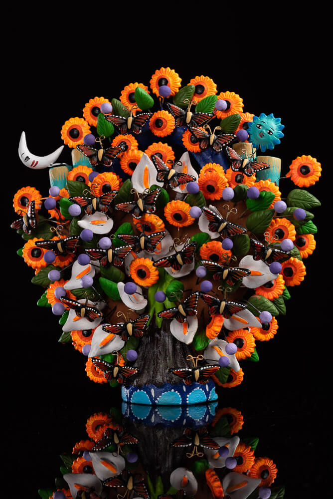 Butterfly-Mexican-Tree-of-Life-Metepec-Pottery
