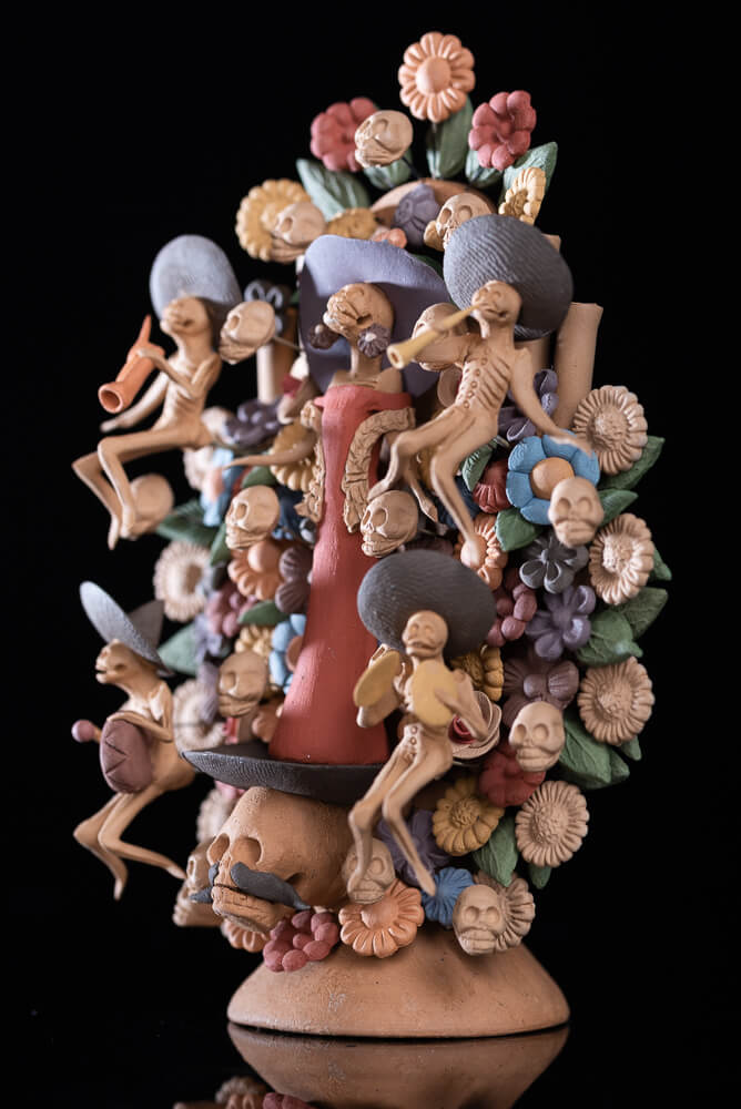 Day of the Dead Catrina Clay Tree of life Mexican Pottery from Metepec