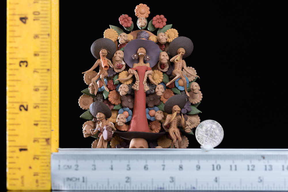 Day of the Dead Catrina Clay Tree of life Mexican Pottery from Metepec