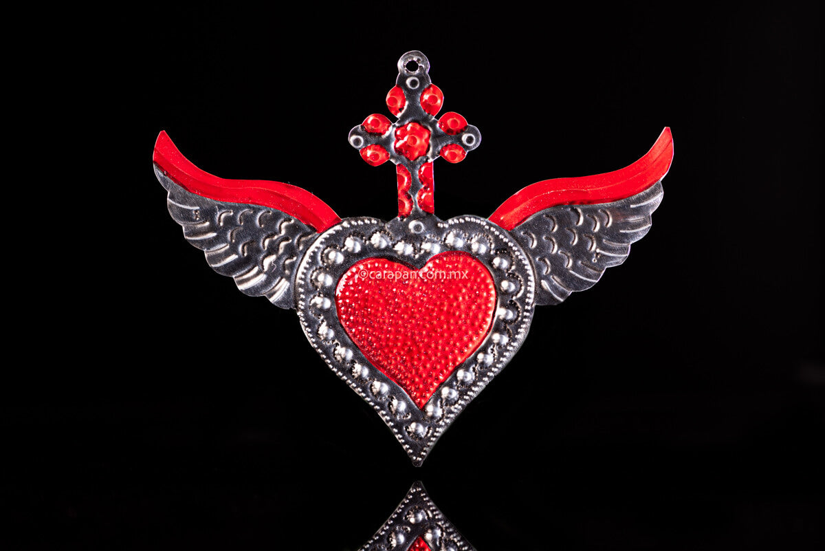 Tin Heart Mexican Folk Art from Oaxaca