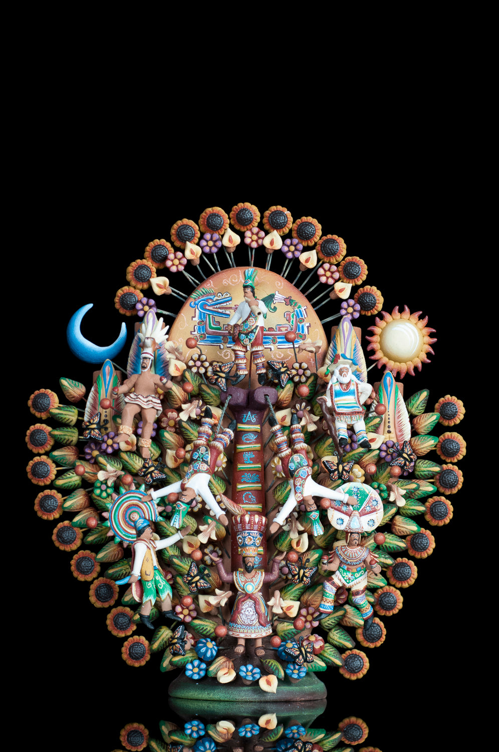 Clay tree of life from Metepec Mexico