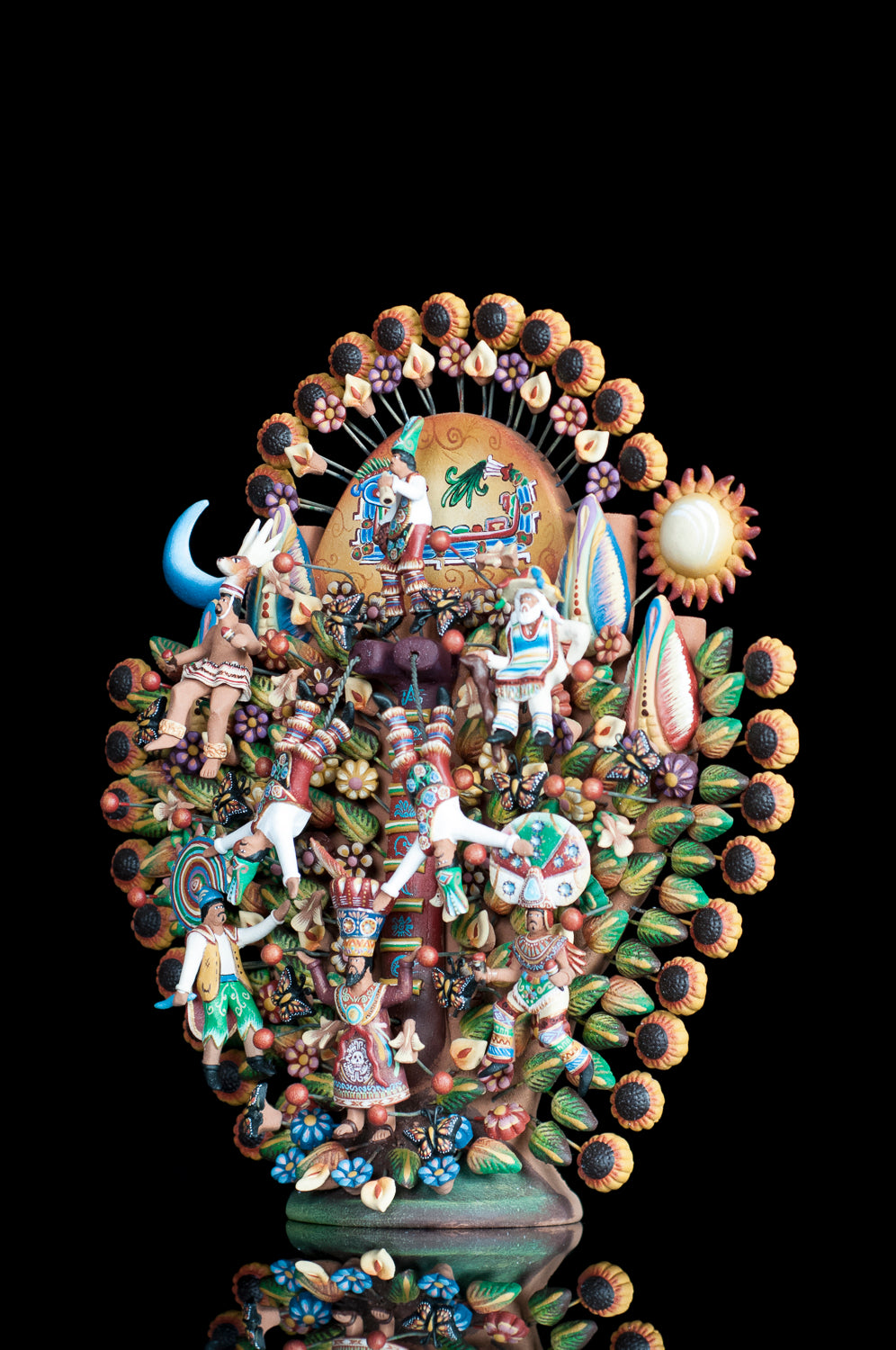 Clay tree of life from Metepec Mexico