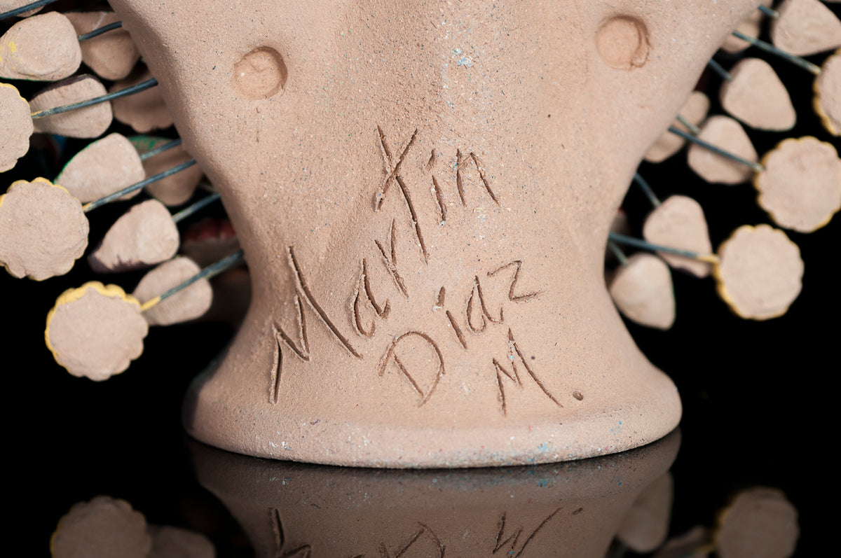 Clay tree of life from Metepec Mexico