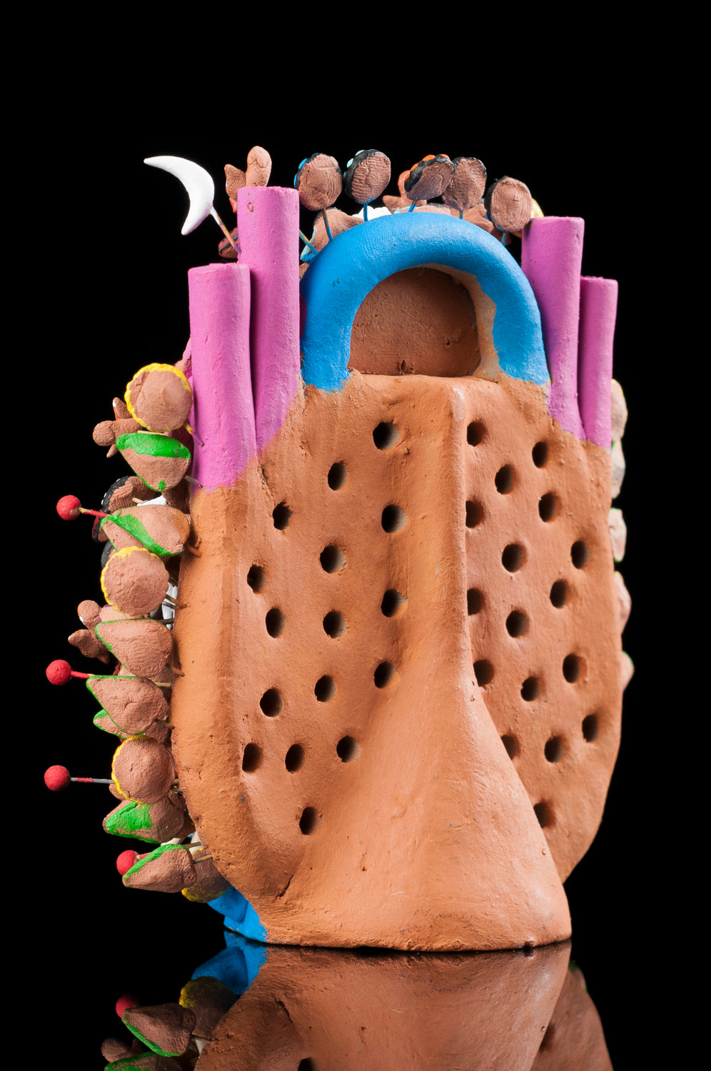 Clay tree of life from Metepec Mexico