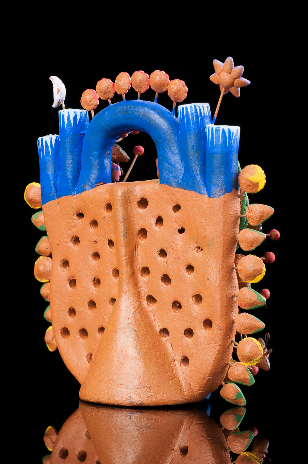 Clay tree of life from Metepec Mexico