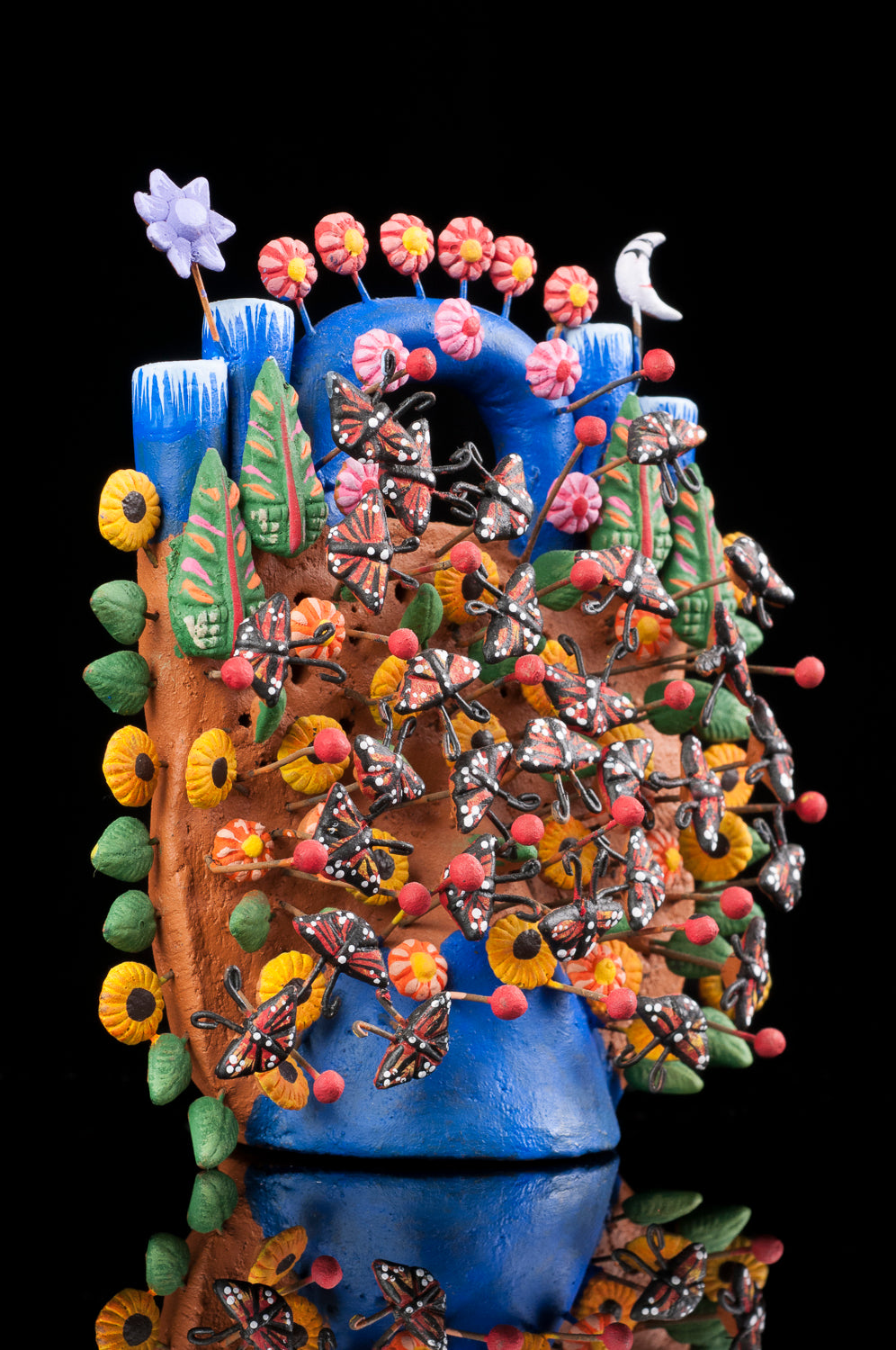 Clay tree of life from Metepec Mexico