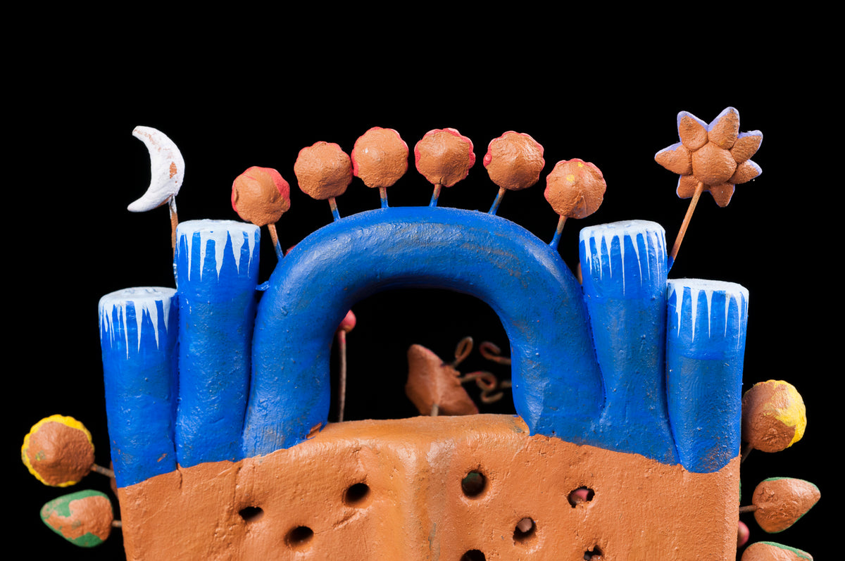 Clay tree of life from Metepec Mexico