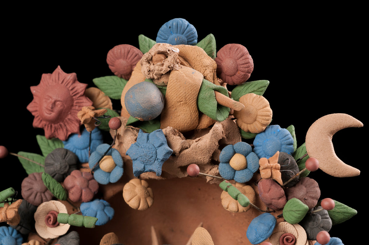 Clay tree of life from Metepec Mexico