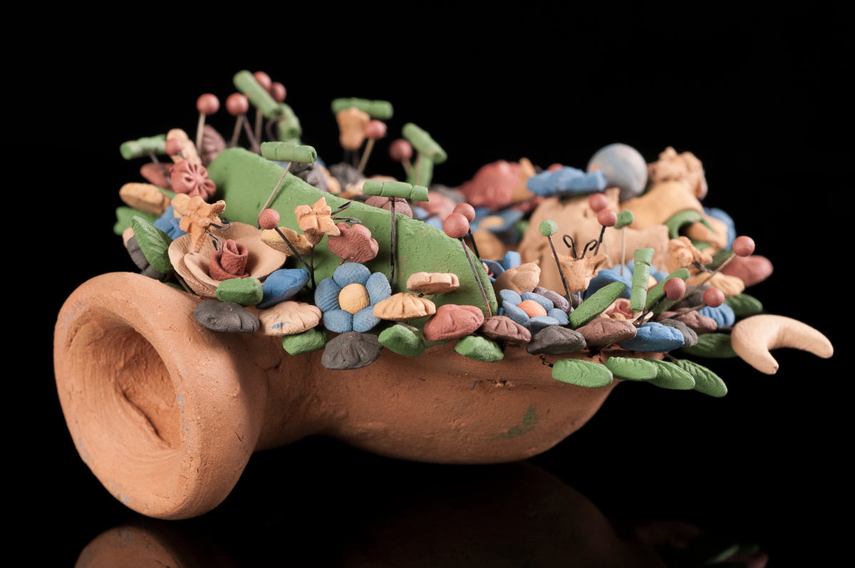 Clay tree of life from Metepec Mexico