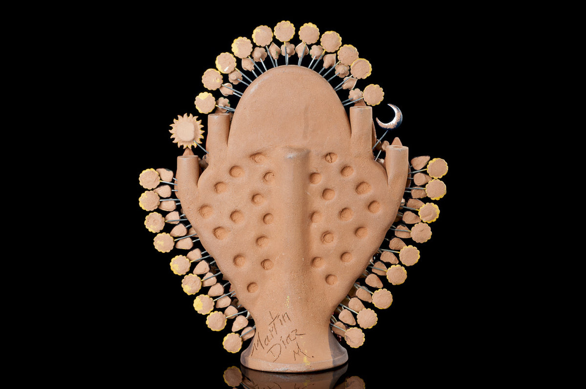 Clay tree of life from Metepec Mexico