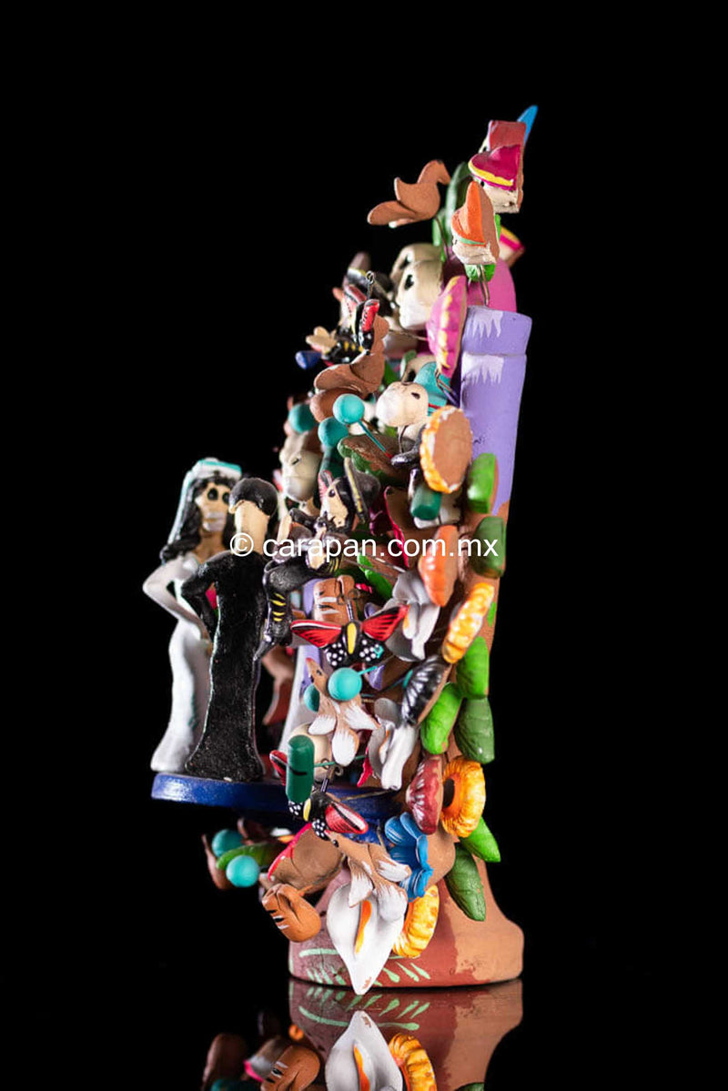Day of the Dead Wedding Clay tree of life from Metepec Mexico