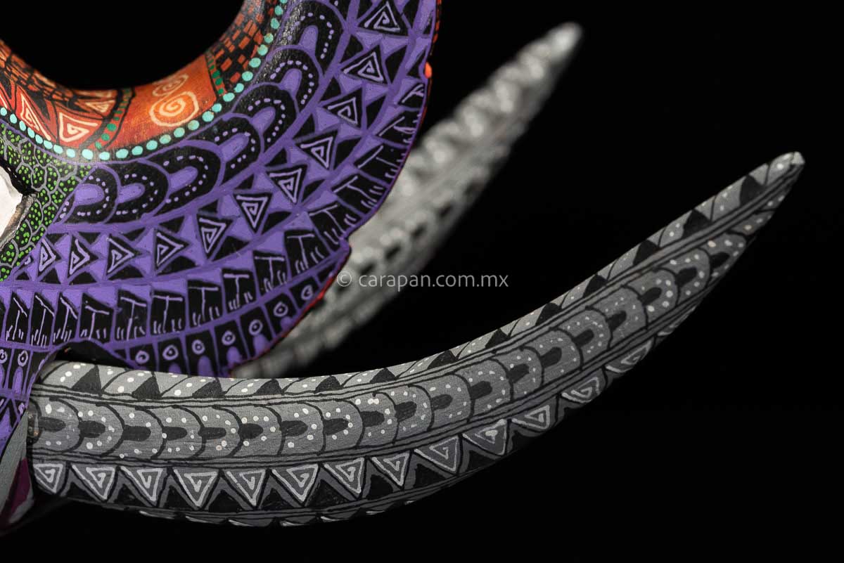 Elephant Oaxacan Wood Carving Coco Style Alebrije