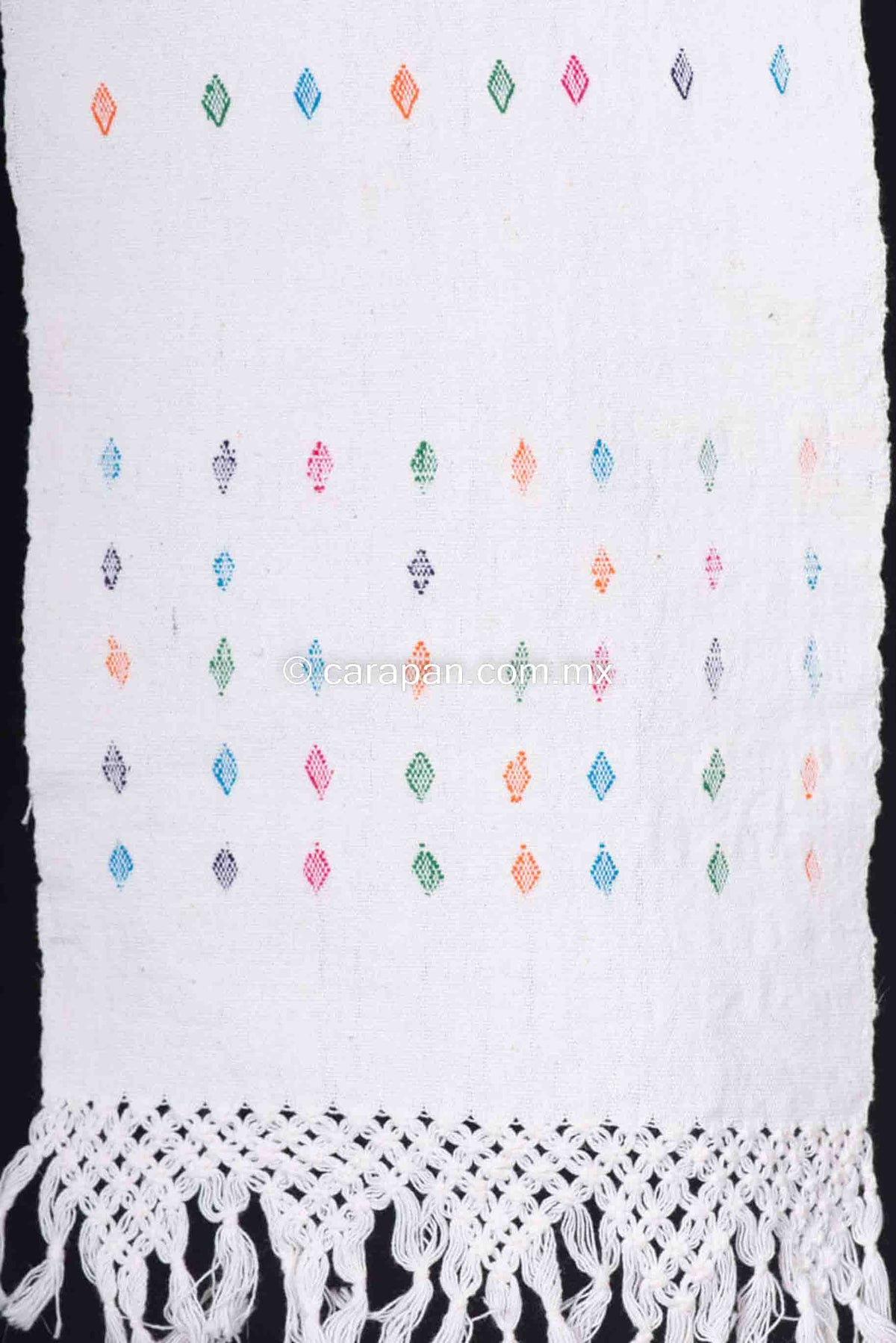 Amuzgo Colorful Runner Indigenous Mexican Textile from Xhochistlahuaca Pattern