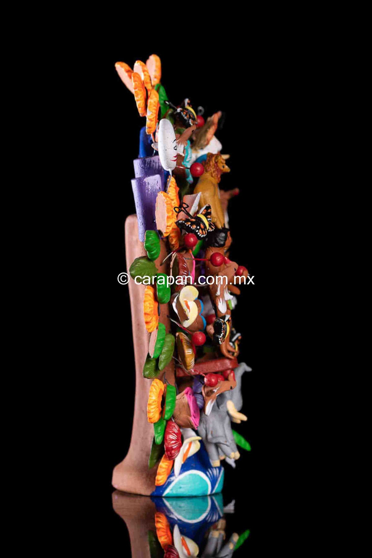 Clay tree of life from Metepec Mexico