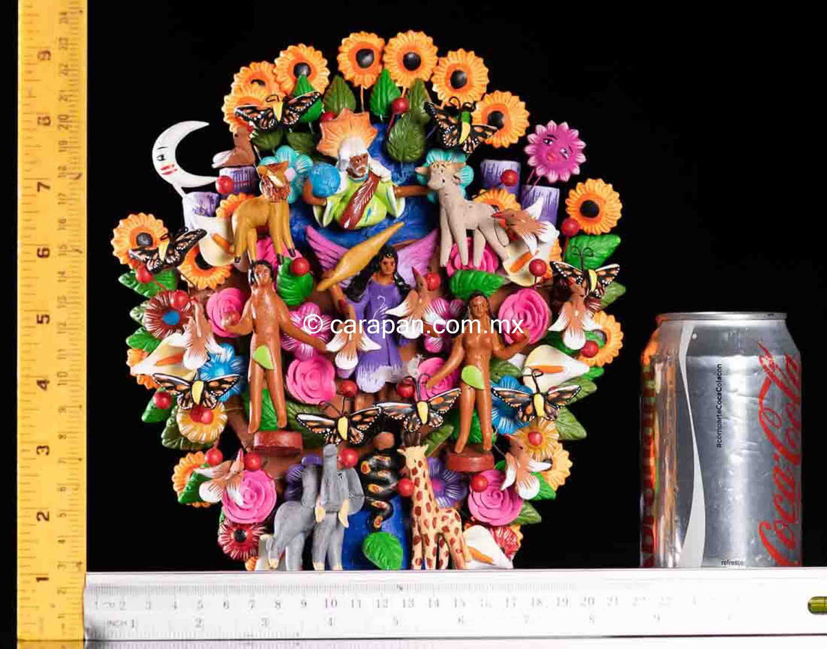 Clay tree of life from Metepec Mexico