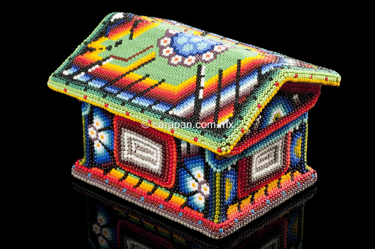 Huichol house box beaded