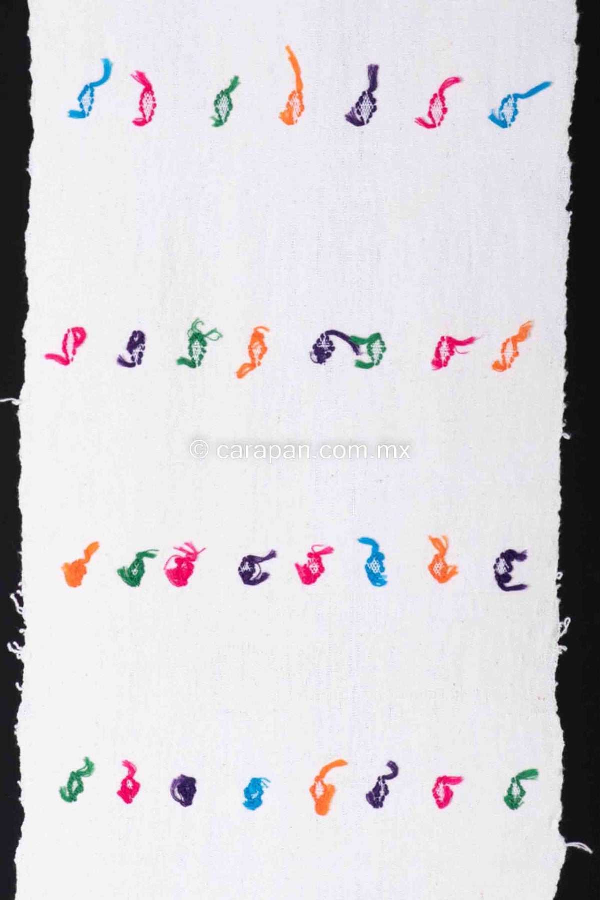 Amuzgo Colorful Runner Indigenous Mexican Textile from Xhochistlahuaca Pattern