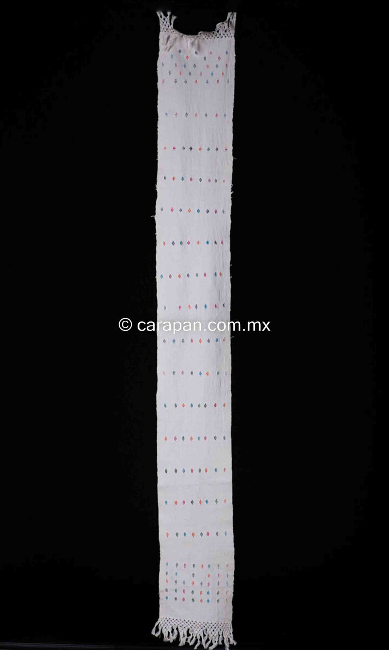 Amuzgo Colorful Runner Indigenous Mexican Textile from Xhochistlahuaca Pattern