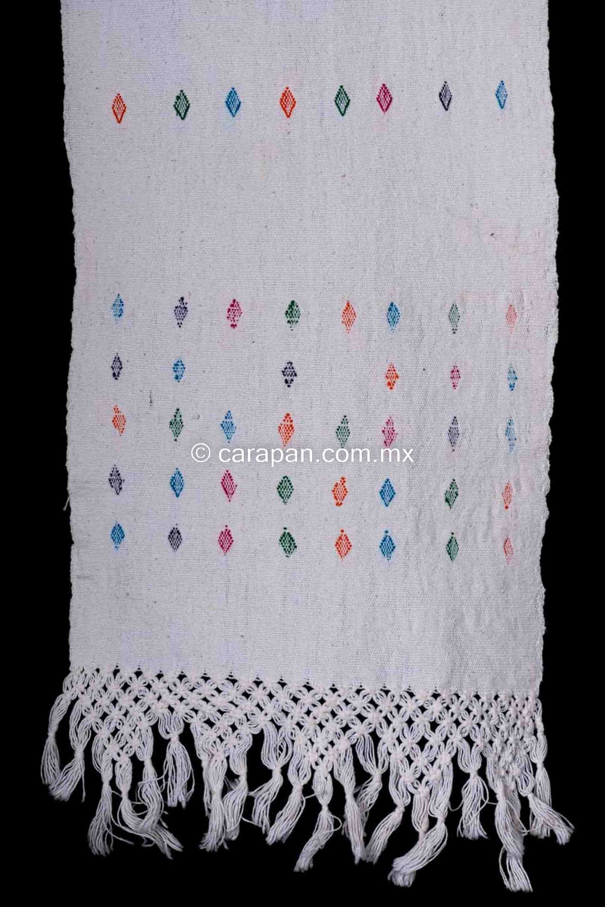 Amuzgo Colorful Runner Indigenous Mexican Textile from Xhochistlahuaca Pattern