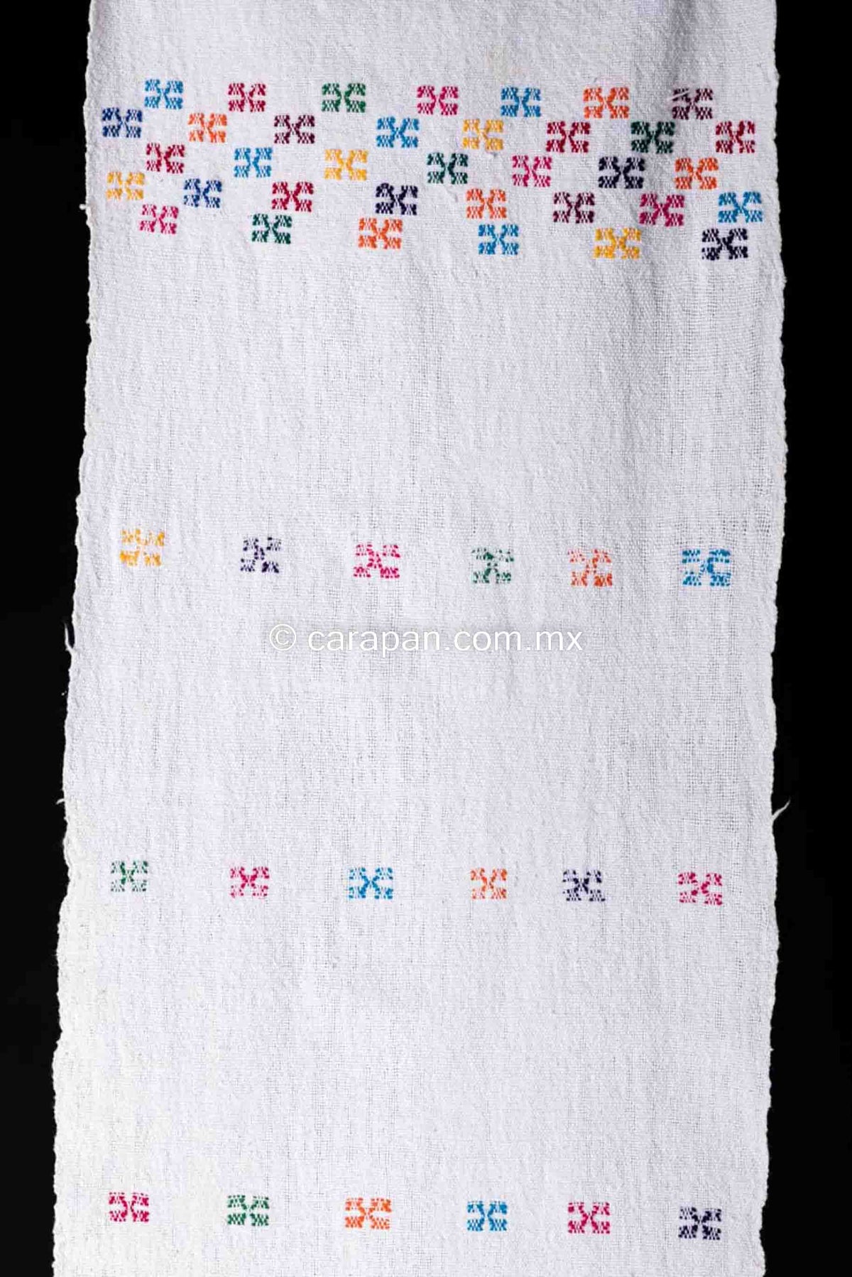 Amuzgo Colorful Runner Indigenous Mexican Textile from Xhochistlahuaca Pattern