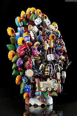 Clay tree of life from Metepec Mexico