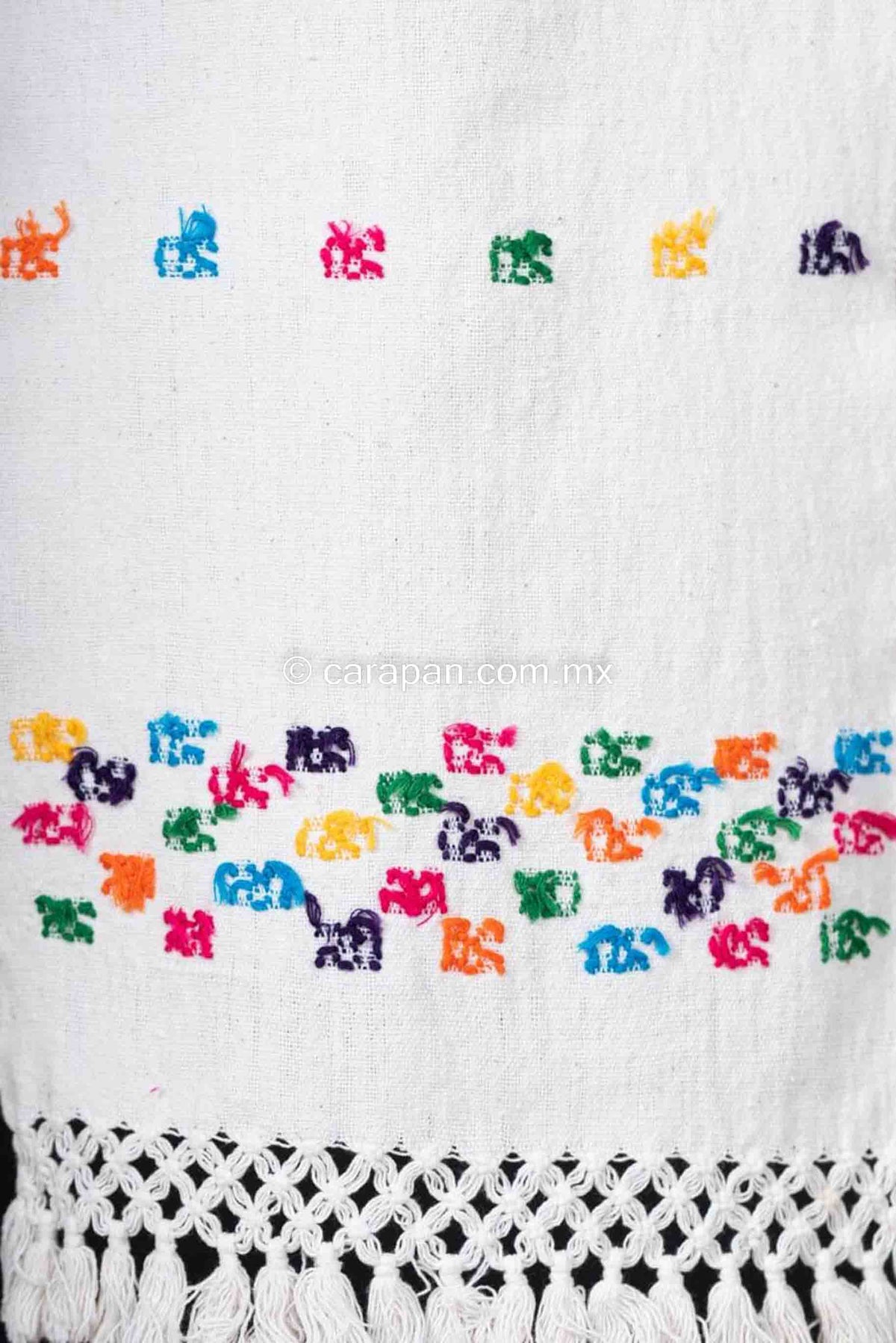 Amuzgo Colorful Runner Indigenous Mexican Textile from Xhochistlahuaca Pattern