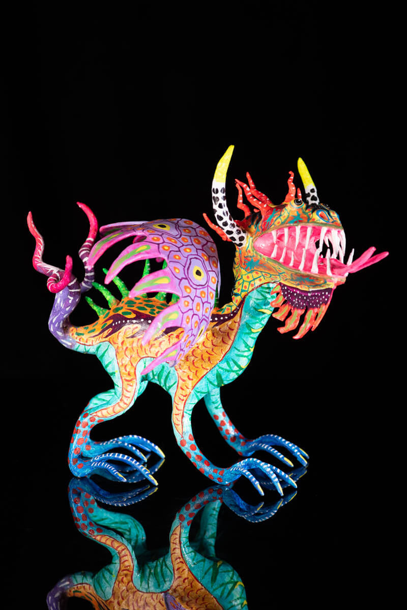 Alebrije Mexican Dragon Paper Mache Folk Art