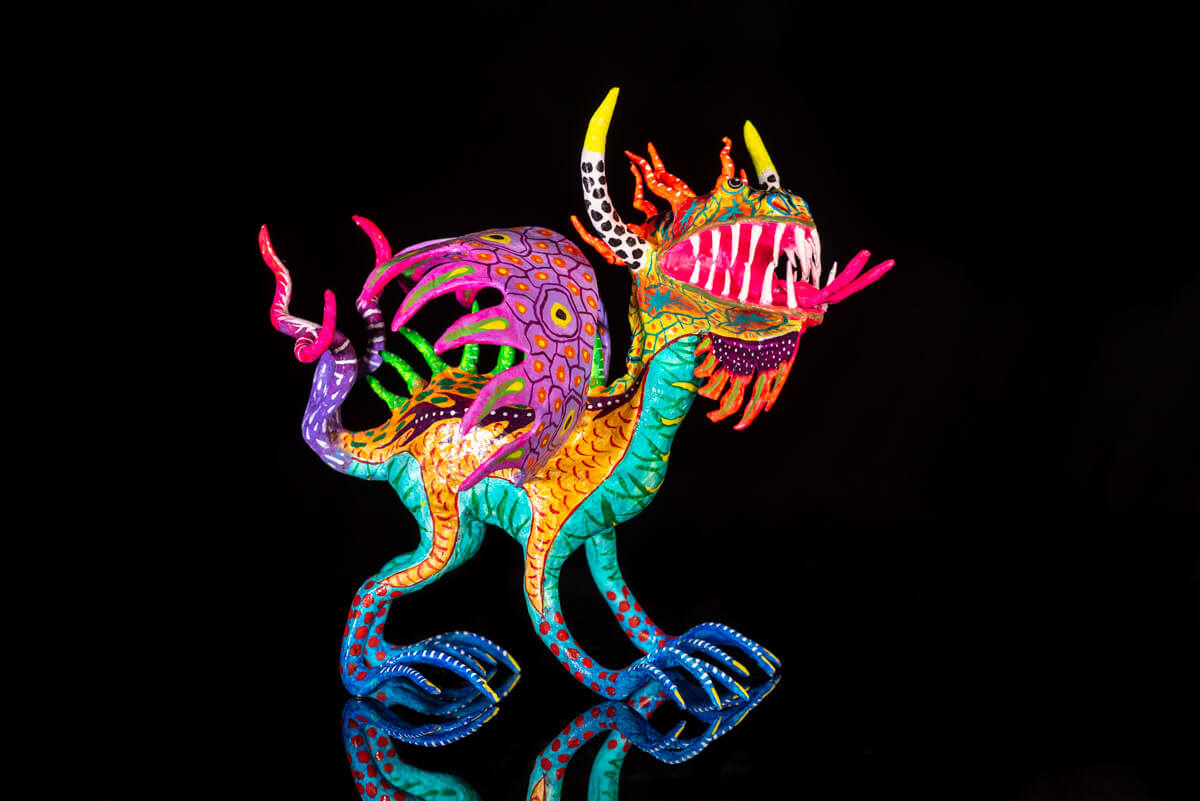 Alebrije Mexican Dragon Paper Mache Folk Art