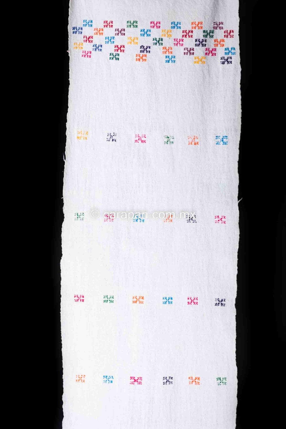 Amuzgo Colorful Runner Indigenous Mexican Textile from Xhochistlahuaca Pattern