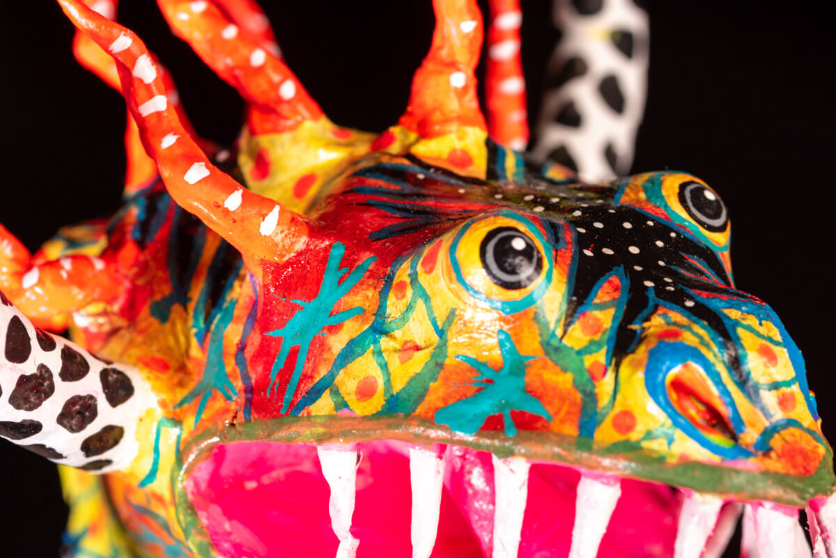 Alebrije Mexican Dragon Paper Mache Folk Art