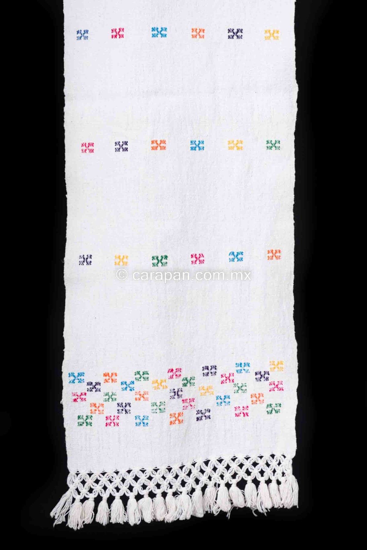 Amuzgo Colorful Runner Indigenous Mexican Textile from Xhochistlahuaca Pattern