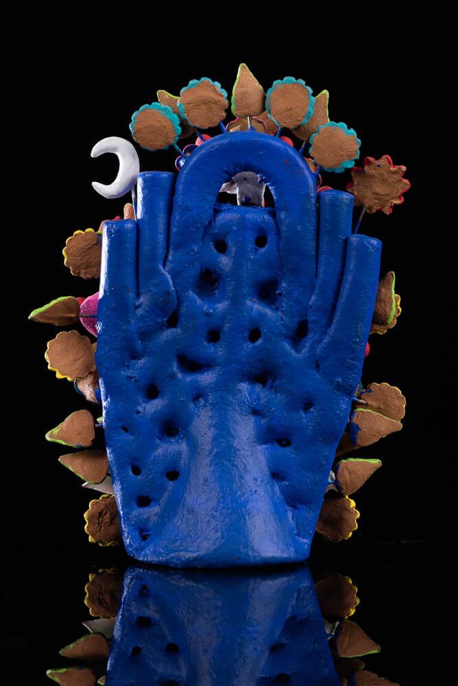 Miniature Papantla Voladores Dance Clay Tree of life Mexican Folk Art