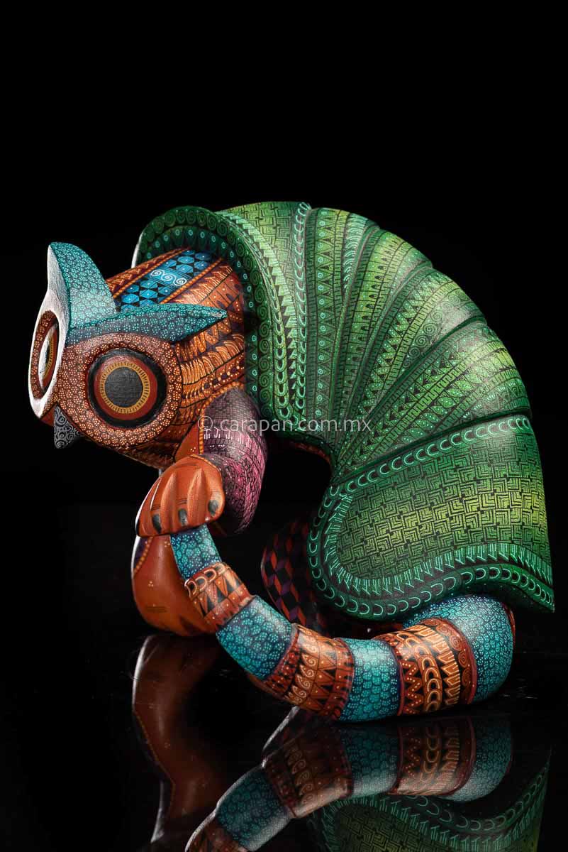 Owl Armadillo fusion Alebrije Oaxacan Wood Carving by Mexican Artist